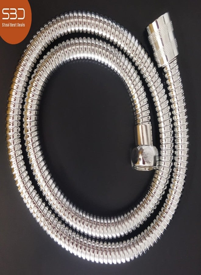 SBD Stellar Stainless Steel 1 Meter Flexible Shower Hose Handshower Hose Replacement Shower Tube, Health Faucet Tube, Flexible Tube(Made in India) - Image 2